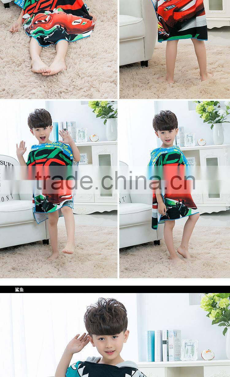 100% polyester sublimation print kids microfiber hooded towels