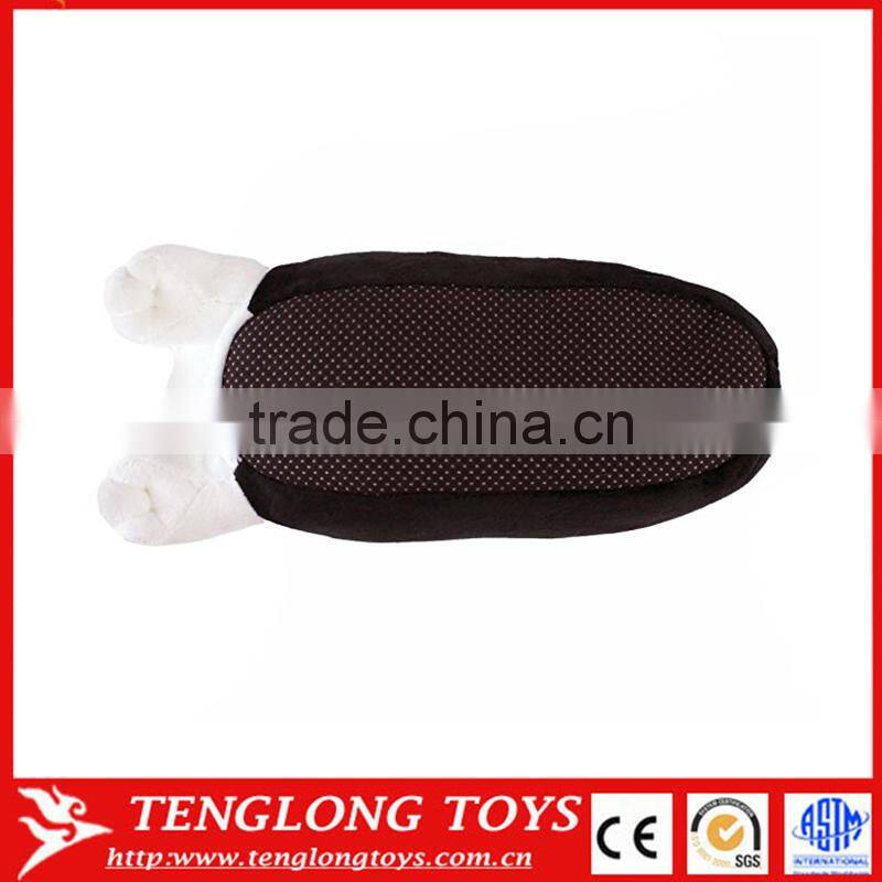 Stuffed animal indoor slippers boston terrier slippers