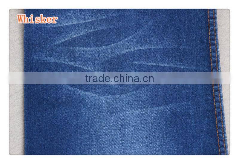 Light blue 98%cotton 2%spandex jeans denim fabric for women jeans