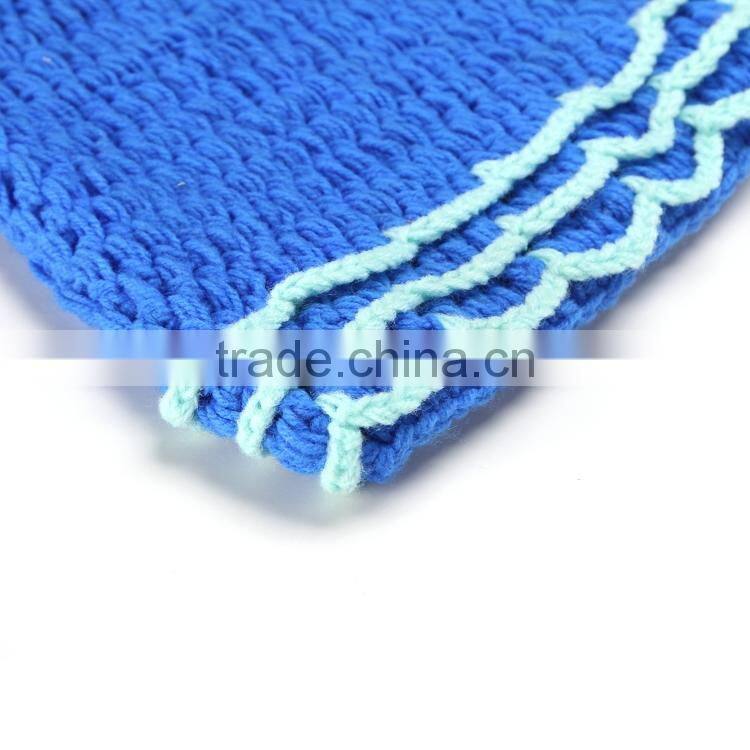Wholesale blue mermaid tail cocoon crochet baby costume M5042801