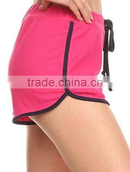 Hot Simplicity Women sports shorts Elastic Drawstring Waistband Summer Shorts