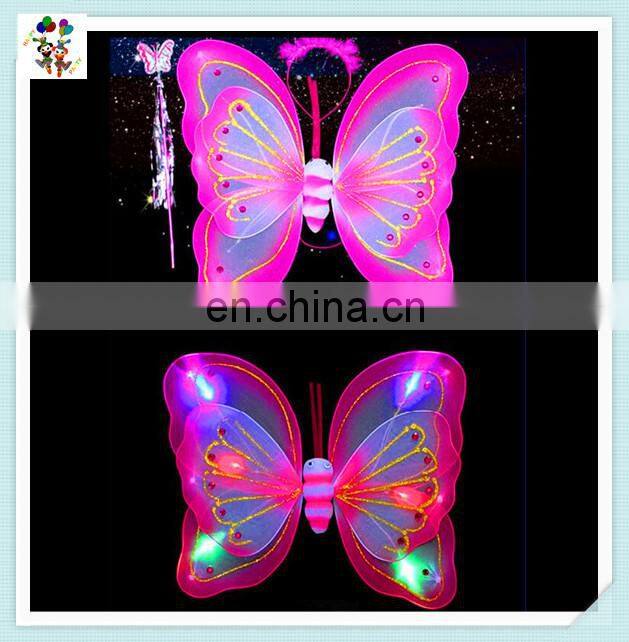Colorful Kids Girl Party Princess Fairy Butterfly Wings with Headband Wand Skirt HPC-0800