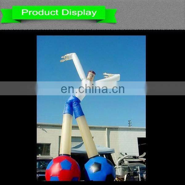 Huge waving air dancer with football legs/ white moving inflatable air dancer for display