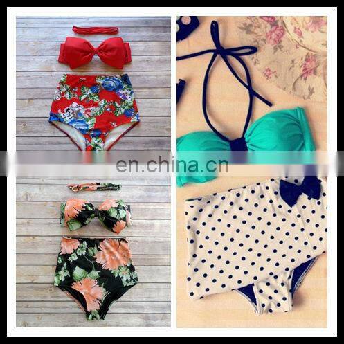 New arrival Open Sexy swimwear long sleeves mesh bikini OEM service flower print
