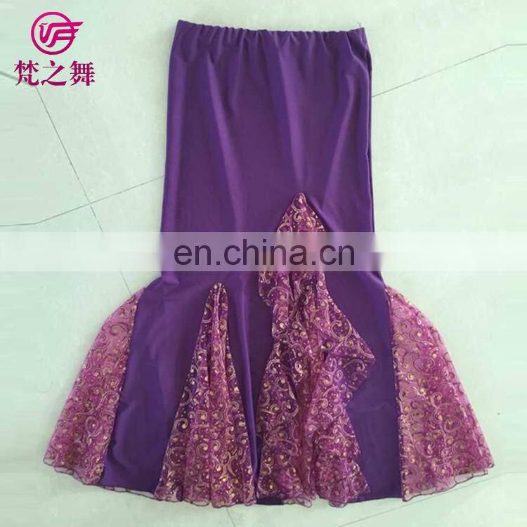 Q-6036# High lace and milk silk long sexy belly dance dress for sale
