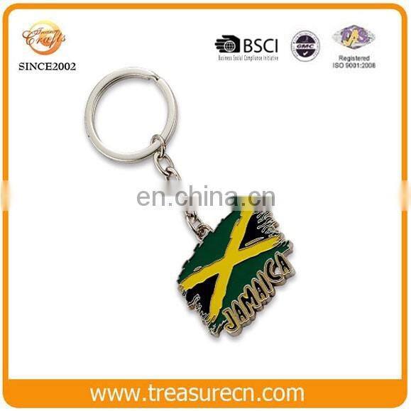 Custom Make your Design Cheap Souvenir Metal Wholesale Jamaica Keychain