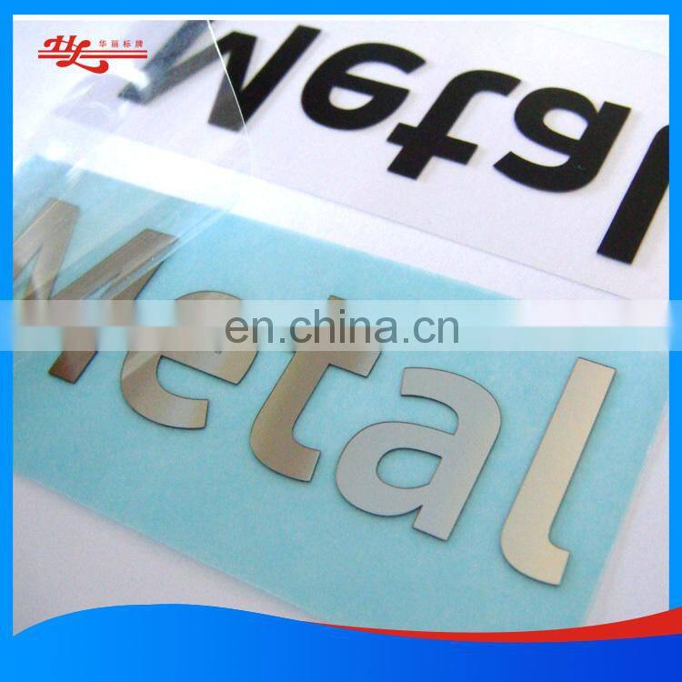 Customized laser cutting silver PET label with 3M sticker