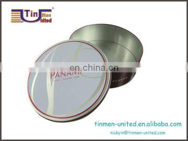 Nice big volume round tin can for cookie chocolate cake