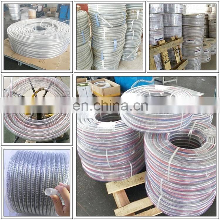 China Supplier Produce Reinforced Spiral Transparent PVC Steel Wire Hose For Oil And Gas