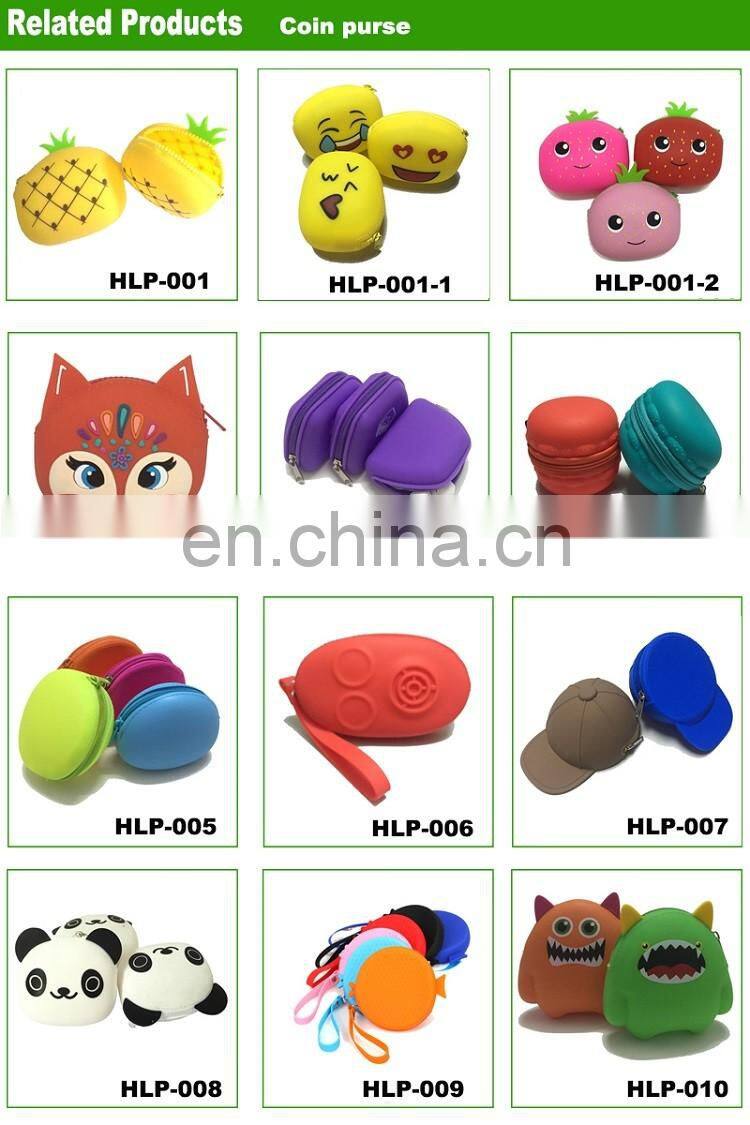 Kawaii Cartoon Shape Coin Wallet Cheap Promotion Clutch Emoji Silicone Coin Purse