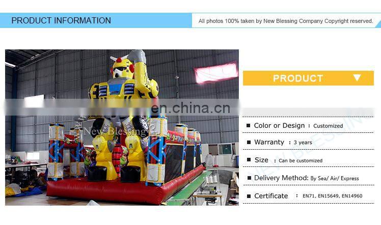 Robot best quality inflatable dry slide/ inflatable slide for children