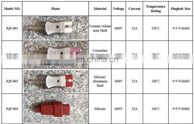 230v Aluminum High Temperature Ceramic Industrial Plug High Power Plug and Socket