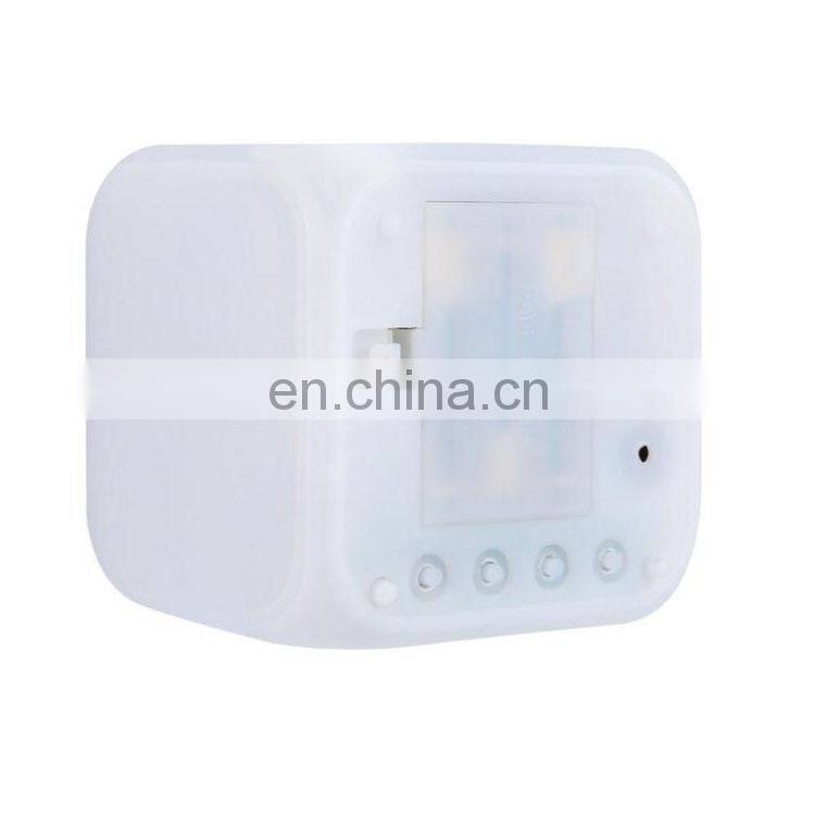 Dice Shape small Square Cube Glowing LED 7 Colors Changing home desk Digital Alarm Clock