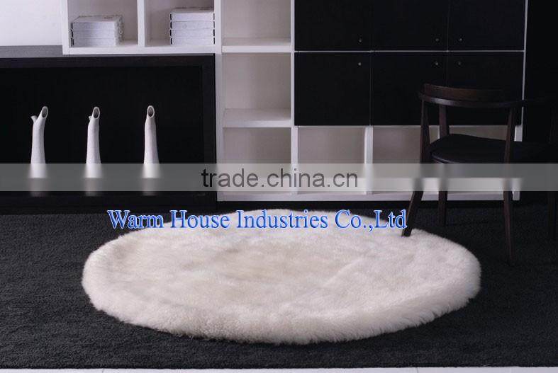 Wholesale Circular New Zealand Sheepskin Rug for Home Decorative