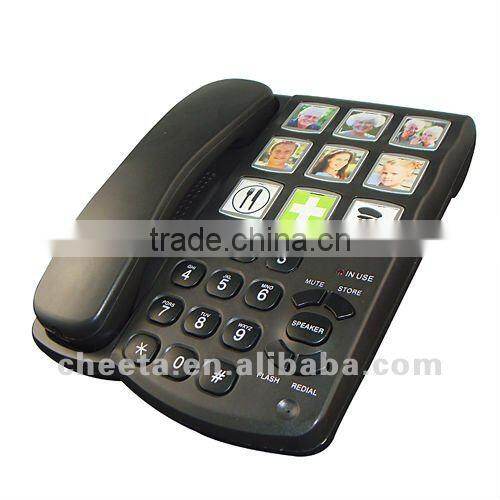 Analog large button telephone large button telephone with pictures for old people
