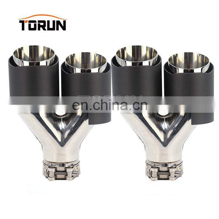304 stainless steel chroming black high quality twin exhaust tip