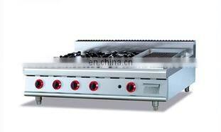 Heavy Duty desktop gas cooking range with 4 burners for commercial kitchen equipment