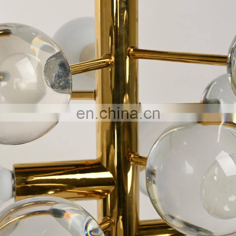 Art Supplies Nordic Lamp Ceiling Light Titanium Gold Globe Bubble Chandelier