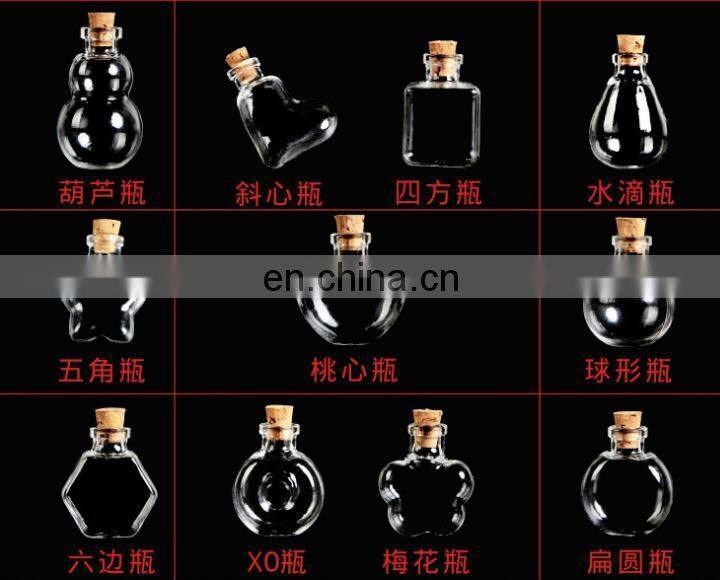 lovely glass vials for pill container with cork stopper, wishing drift bottles