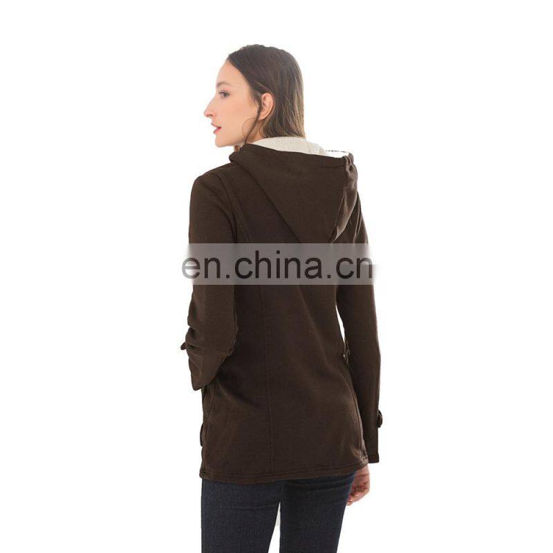 Wholesale custom women's jackets Mid-length Long sleeve Casual and comfortable Autumn and winter Loose Sports coat