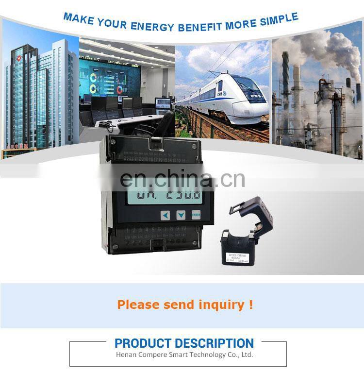 Three phase rail digital smart energy meter KPM37 with modbus RS485 communication and wireless build in lora module