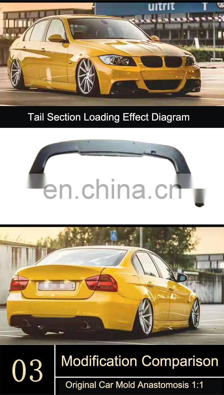 Runde PP Material Car Body kits For BMW E90 MT Style Car Front Rear Bumper Side Skirt Fog Lights Frame 2009-2011