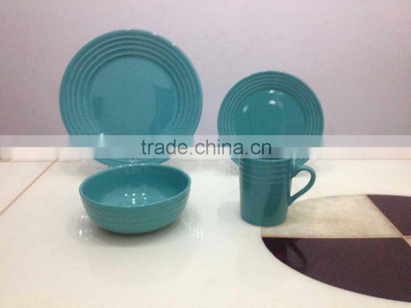 ceramic ware with solid color dinner set for gibson16pcs dinnerware set with different color