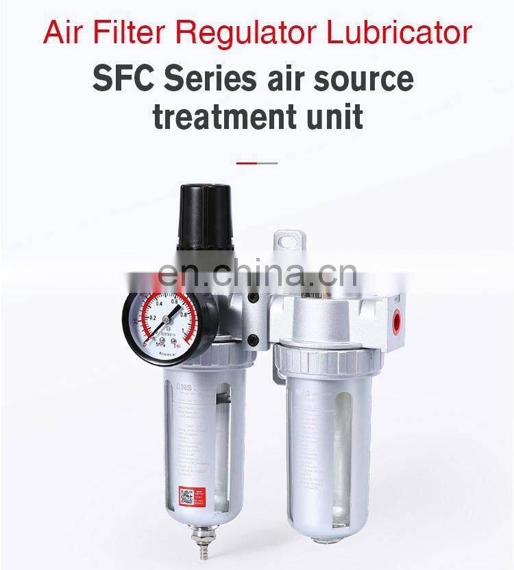 SNS SFC Series pneumatic air filter regulator lubricator F.R.L air source treatment unit