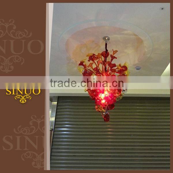 Red beautiful good price glass retro vintage lights