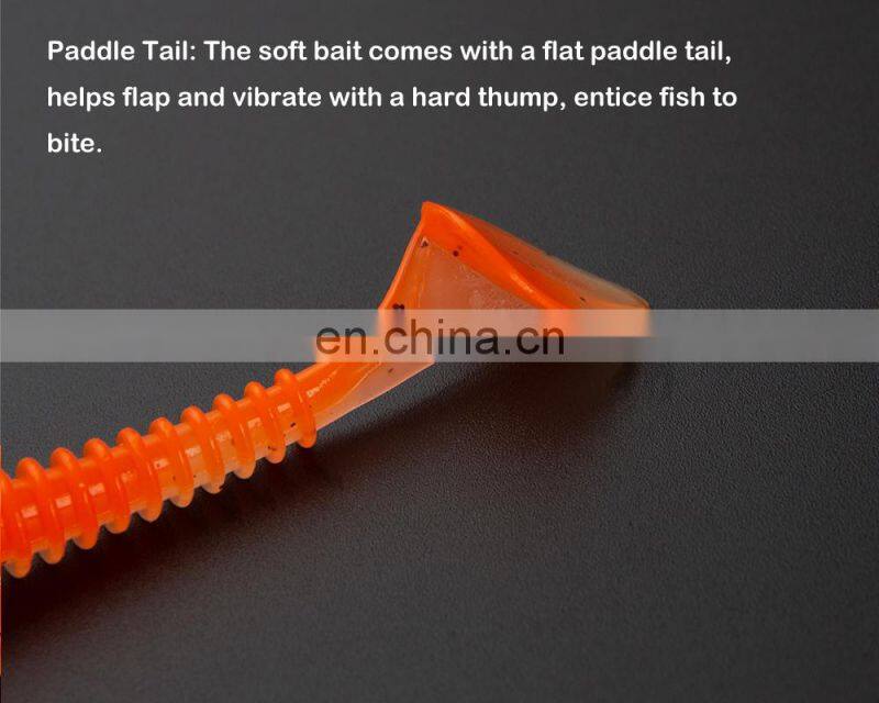 JOHNCOO Good Quality 50mm 75mm 100mm Paddle Tail Soft Swimbait Fishing Lures