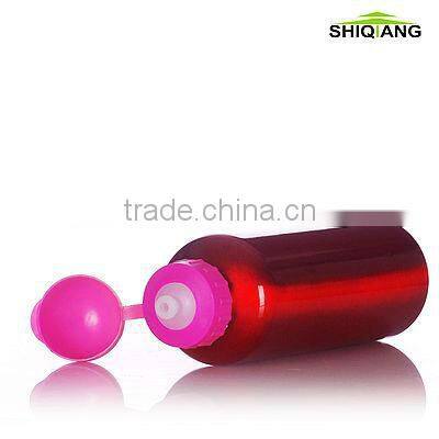 600ml aluminum sport water bottles with heat transfer logo and carabiner lid