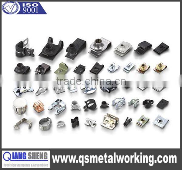 customized OEM aluminum stainless steel brass metal u shaped spring clip