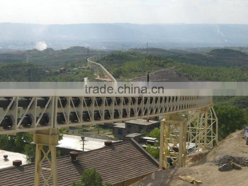 rubber belt conveyor pipe conveyor used for bulk material transporation