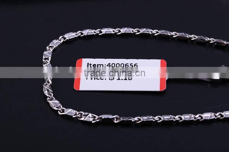 2015 funky chains rhodium plated brass diamond cut chain necklace jewellery