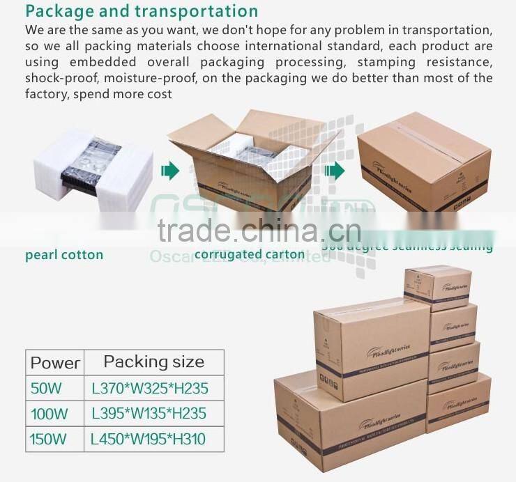 Shenzhen OSCOO high brightness IP65 outdoor landscape lamp 150w led floodlight