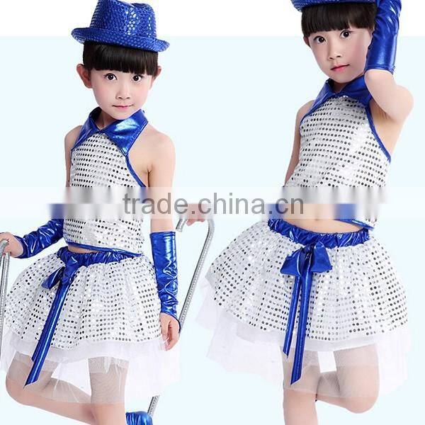 In stock girls and boys sequined jazz dance costume Modern dance costume modern dance costumes