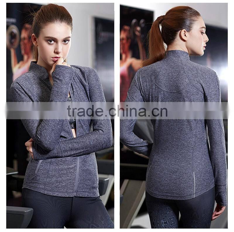 (OEM/ODM Factory)2016 OEM active sportswear sports jacket women spandex sportswear