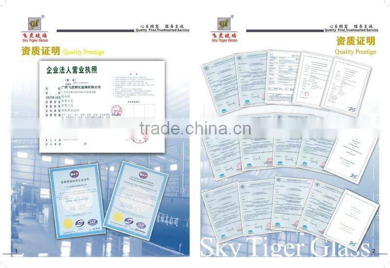 laminated tempered glass for promotion (BS6206,AS/BZS2208,EN12150)