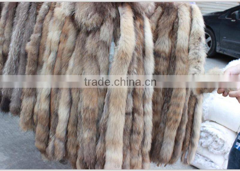 Natural Color Garment real raccoon Fur collar , Customized in length