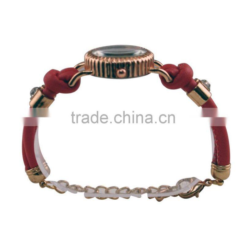 FT1391 Fashion quartz leather alloy chain bracelet watch for girls new design