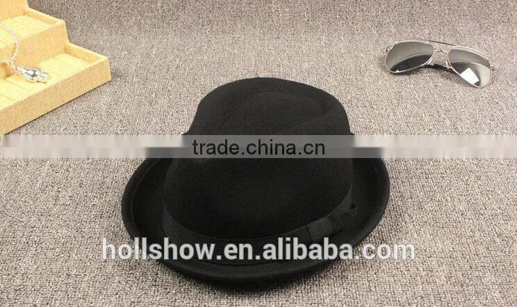 Star Favourite Ribbon Fixed Ladies Elegant Vintage Wool Fedora Hat
