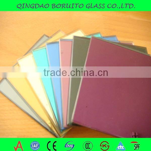 Blue colored Coated Glass 4mm 5mm Float Reflective Glass price