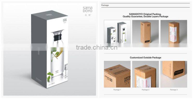 "SAMADOYO" Clear Glass Jug/ Kettle/ Bottle With Stopper