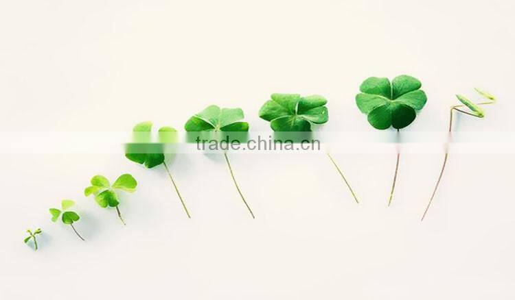 polyester tissue box cover embroidered wtih clover on satin fabric