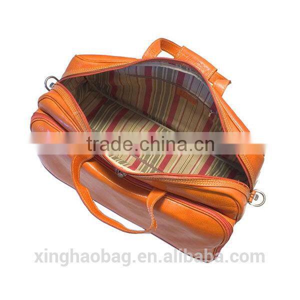 Solid leather trolley luggage bag, fancy luggage bags,korea luggage bag for sale