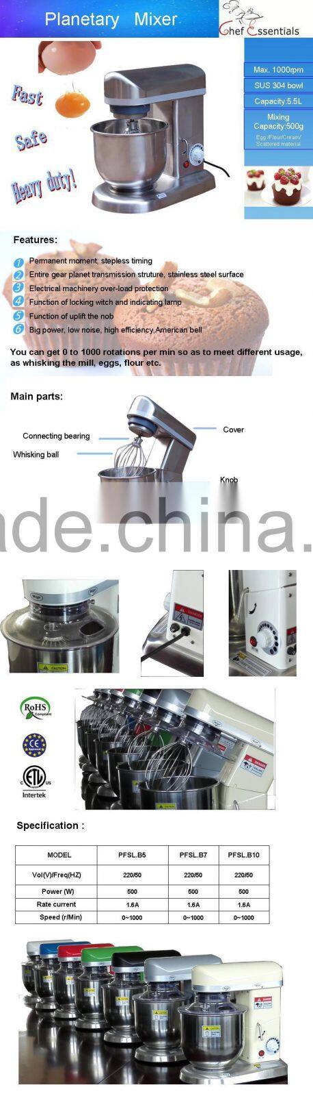 10L stainless steel professional Food Mixer/Planetary Mixer Machine for home