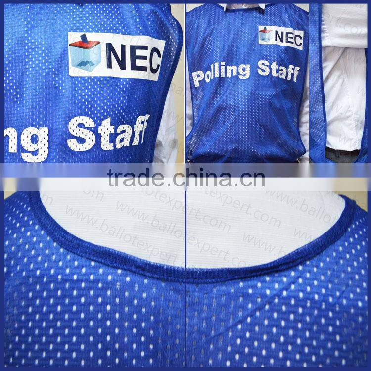 China Mesh polyester fluorescent fabrics custom reflective safety vest in competitive price
