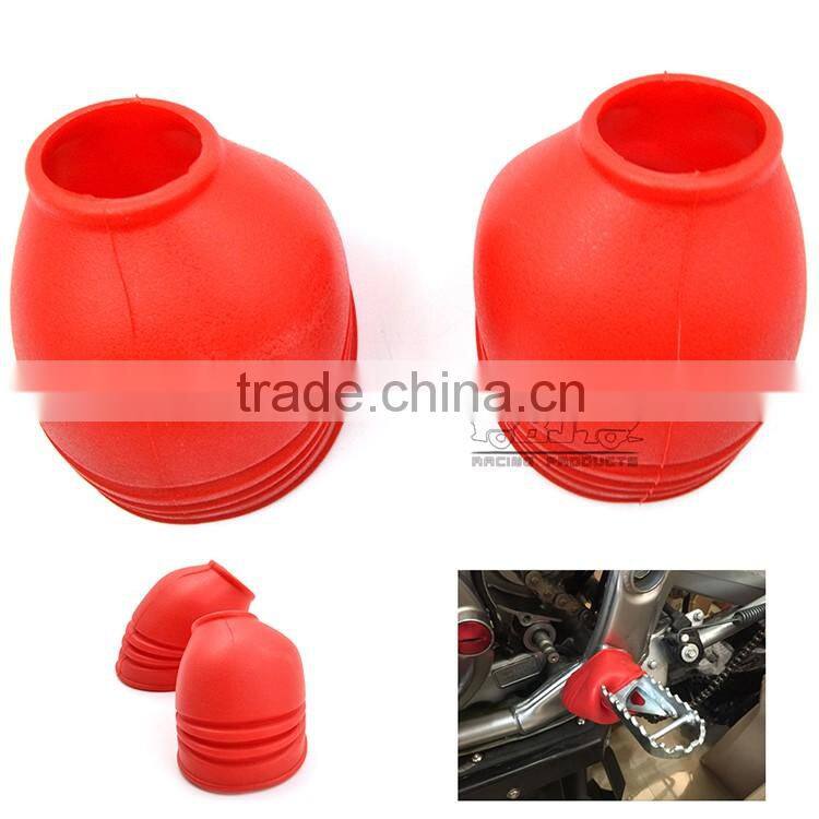 BJ-FPC-001-RD motorcycle foot pegs High Performance Foot Peg Cover PVC For Dirt bike Off Road bike