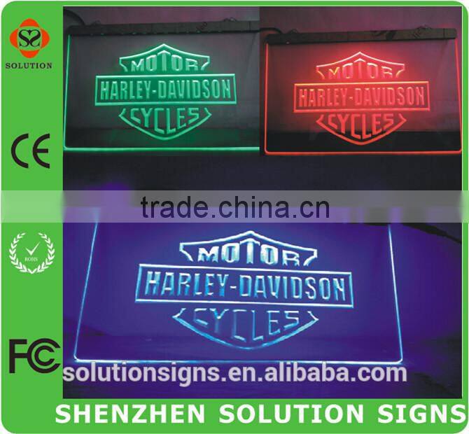 2015 fashionable hanging led acrylic sign board