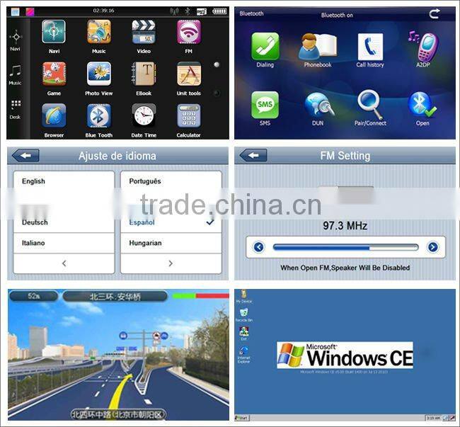 gps car navigation with bluetooth FM and av-in put/gps